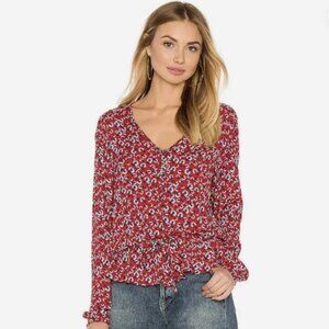 Rails Beaux Top In Red Floral Size XS